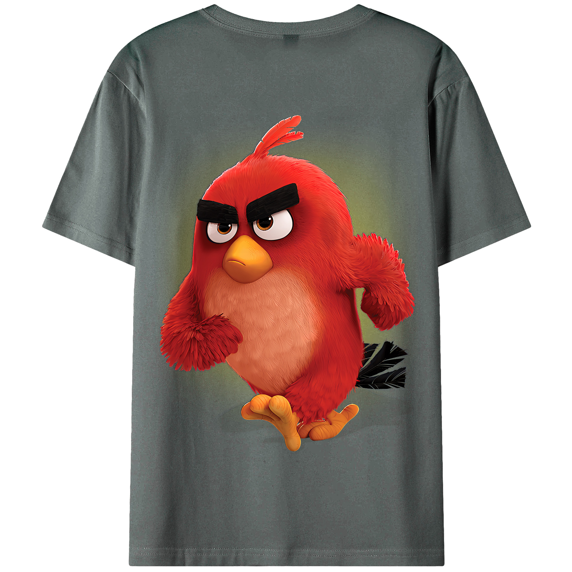 （画像用） Angry Birds アングリーバード 綿100％半袖Tシャツ（背面プリント）